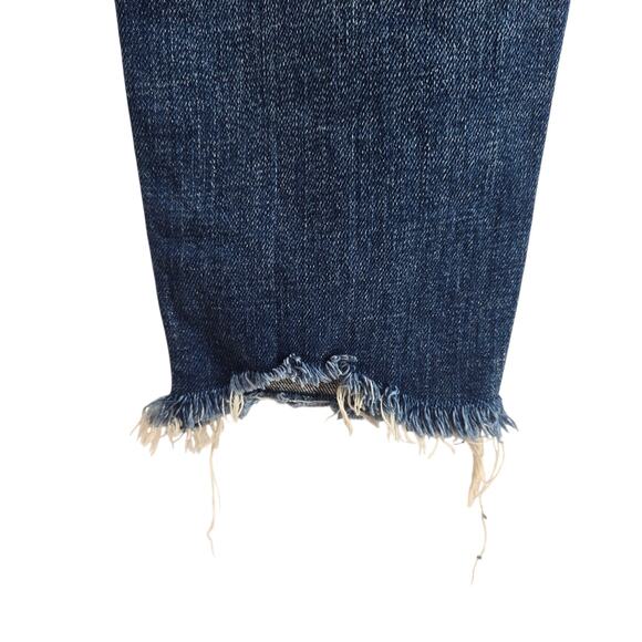 Moussy Vintage Jeans Womens 27 Mid Rise Crop Distressed Japan Designer Rock - Picture 3 of 14